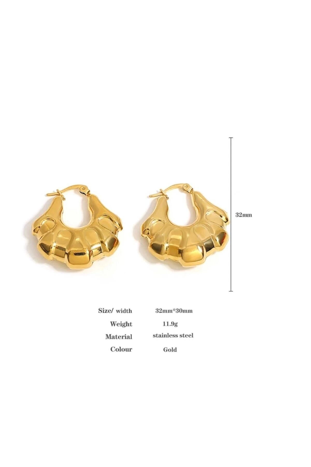 Özel Kaplama Xuping Midye Küpe
