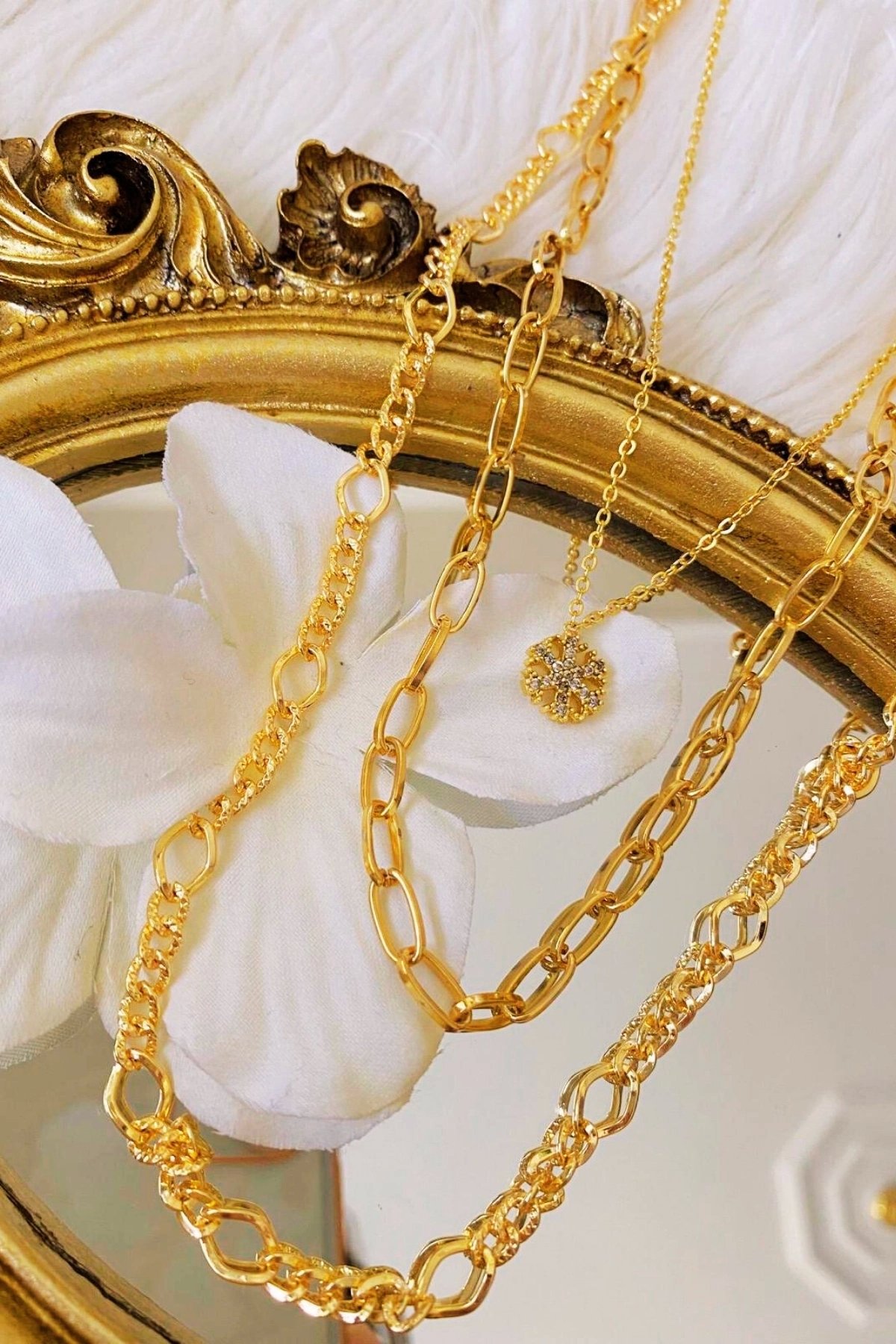 Altın Kaplama Set Kolye