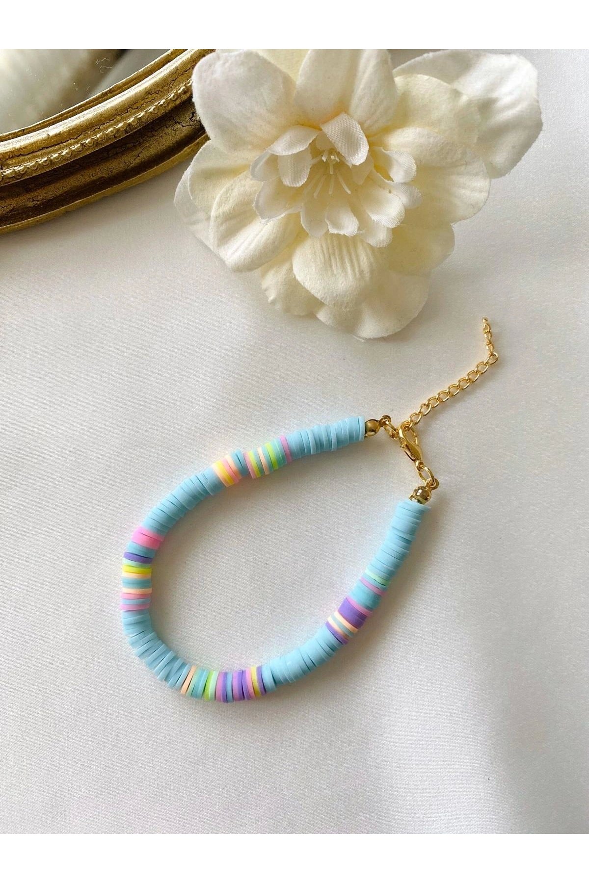 Bebek Mavisi Fimo Bileklik