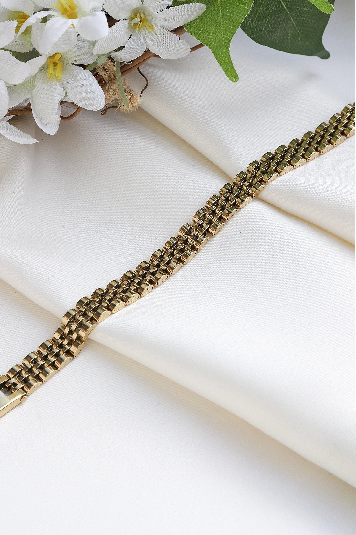 Rolex Model Kalın Çelik Kordon Bileklik