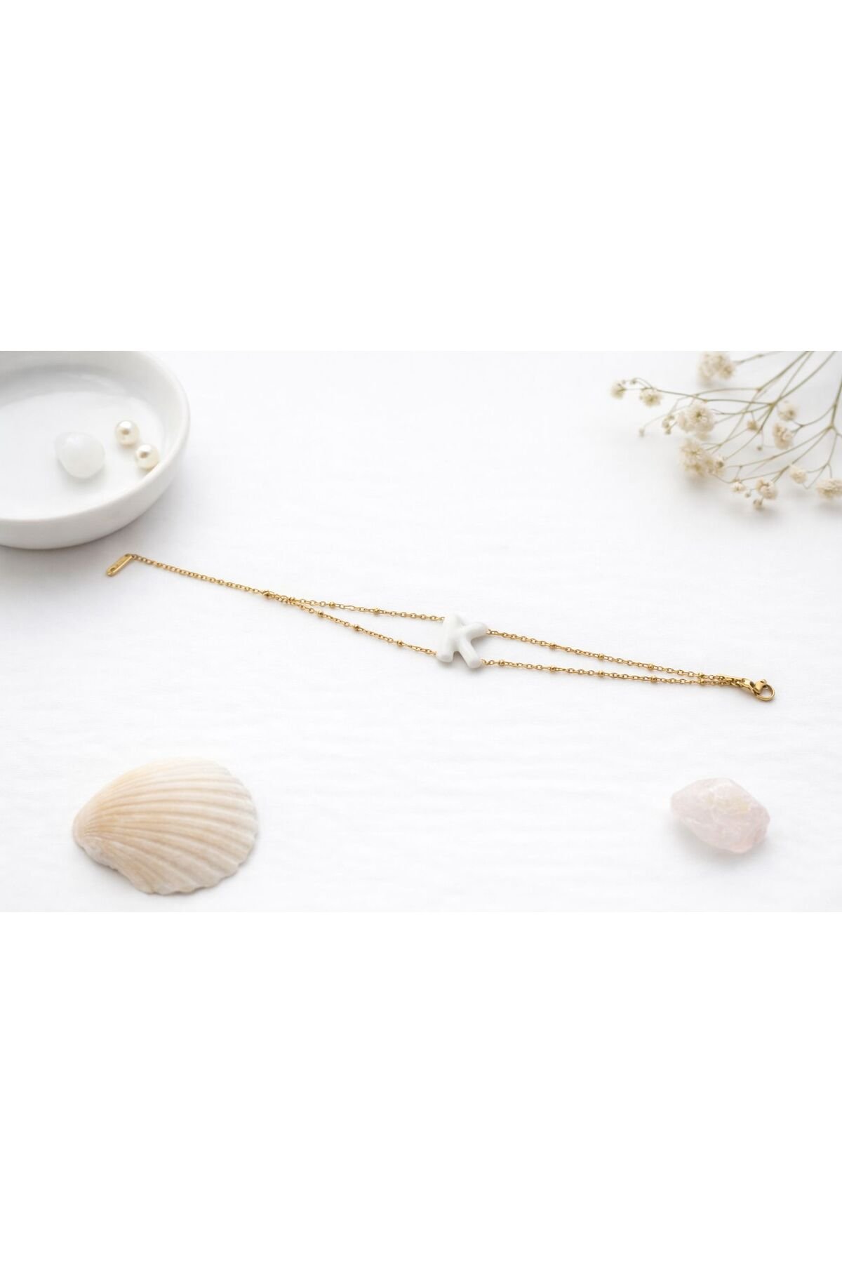 Harfli Çelik Bileklik Kadın