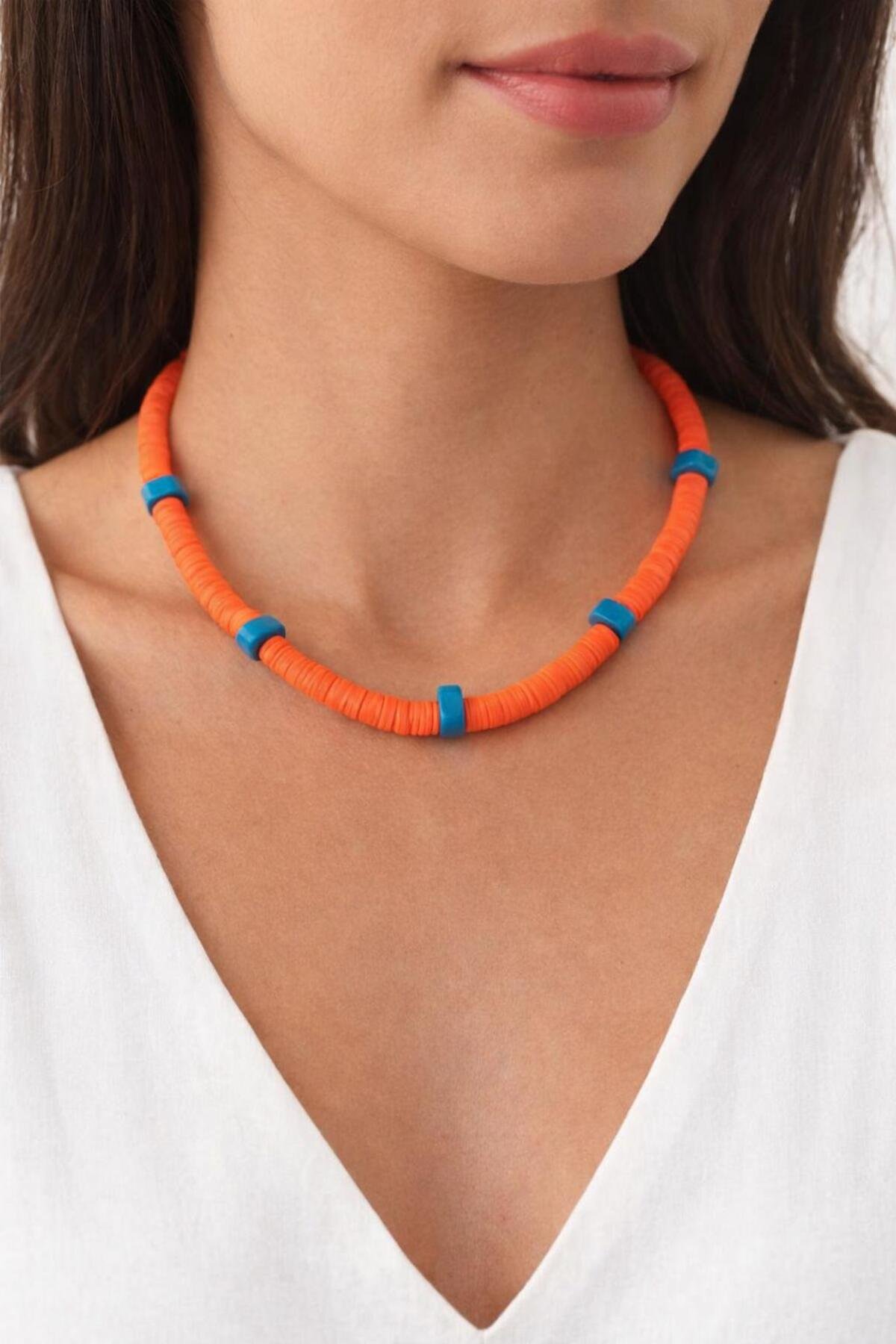 Coral Pop Fimo Necklace